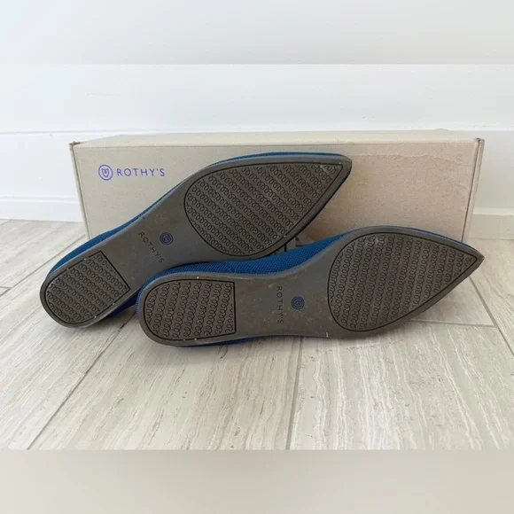 Rothy's Point Flats in Poseidon Blue, size 8.5 - Picture 6 of 7